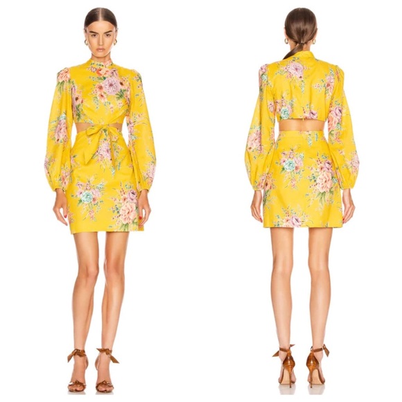 ZIMMERMANN Zinnia Bow Cut Out Mini Dress - Picture 12 of 16